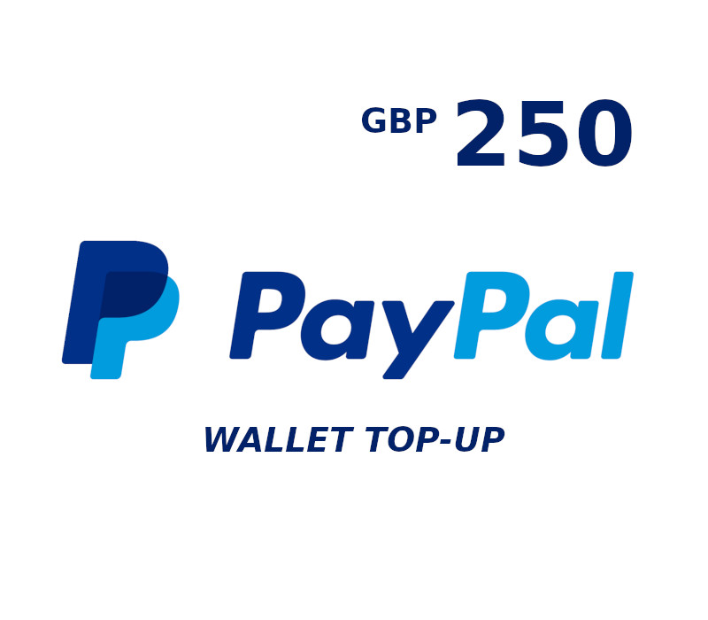 PayPal Wallet 250 GBP Top Up cover art