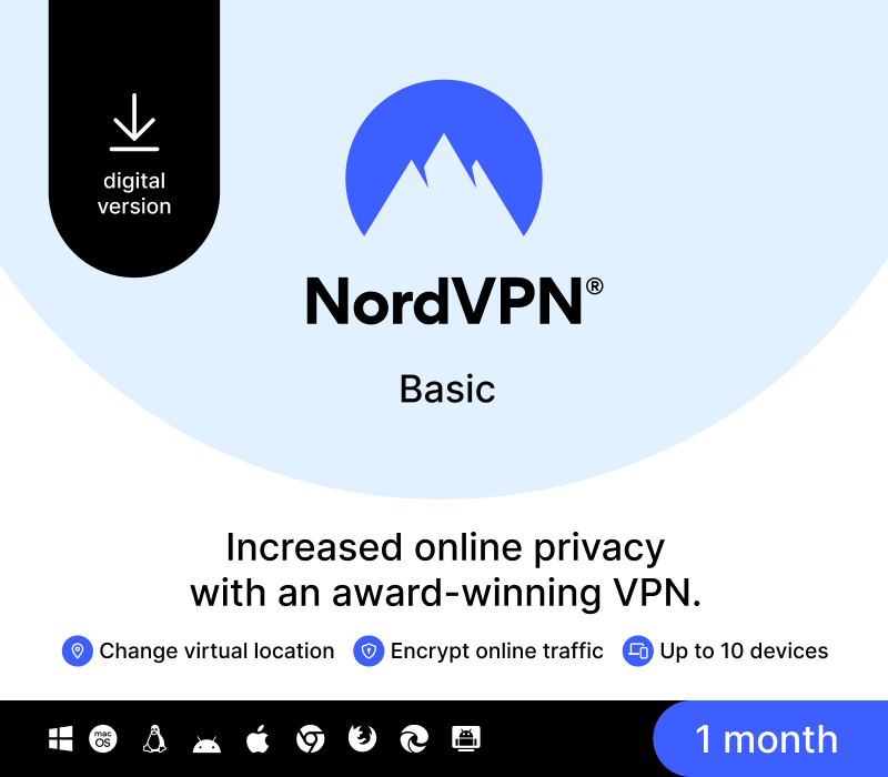 NordVPN Basic Global Key (1 Month / 10 Devices) 커버 아트
