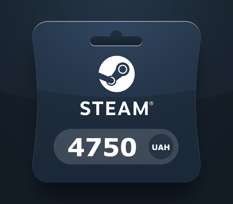 Okładka Steam Gift Card 4750 UAH UA Activation Code