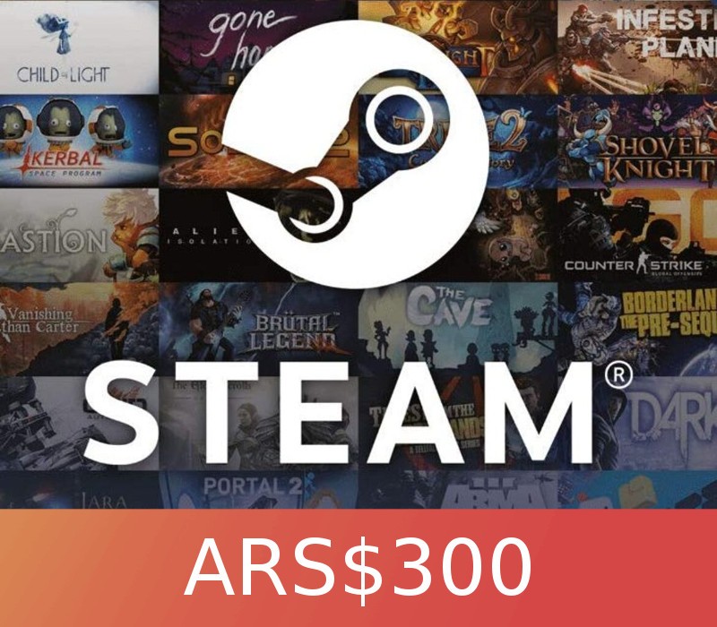 Steam Gift Card 300 ARS AR Activation Codeのカバーアート