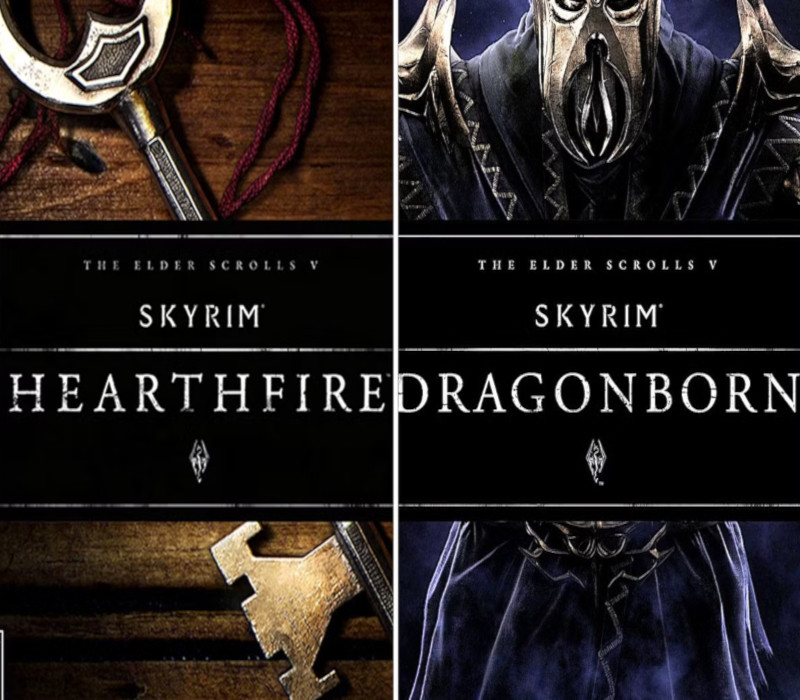 The Elder Scrolls V: Skyrim - Hearthfire + Dragonborn DLC Bundle PC Steam CD Key cover art
