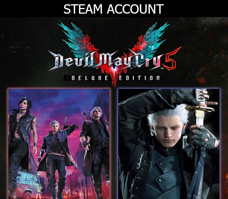 Devil May Cry 5 Deluxe + Vergil PC Steam CD Key cover art