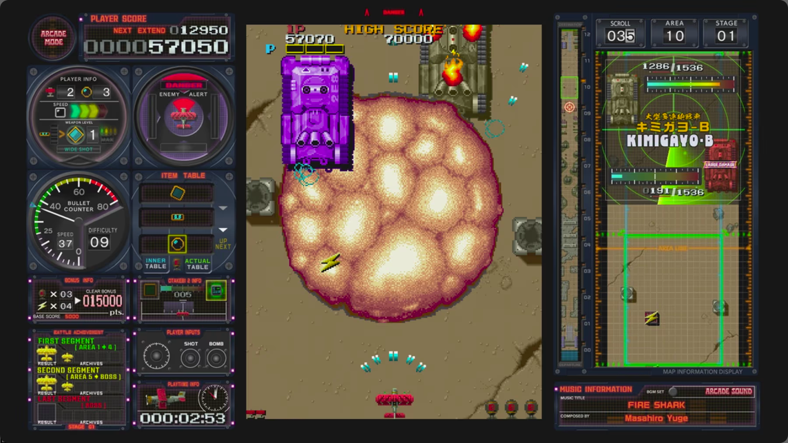 Toaplan Arcade Garage: Flying Fire Shark EU Nintendo Switch CD Key screenshot 1