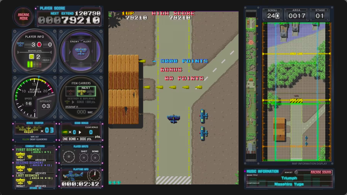 Toaplan Arcade Garage: Flying Fire Shark EU Nintendo Switch CD Key screenshot 4