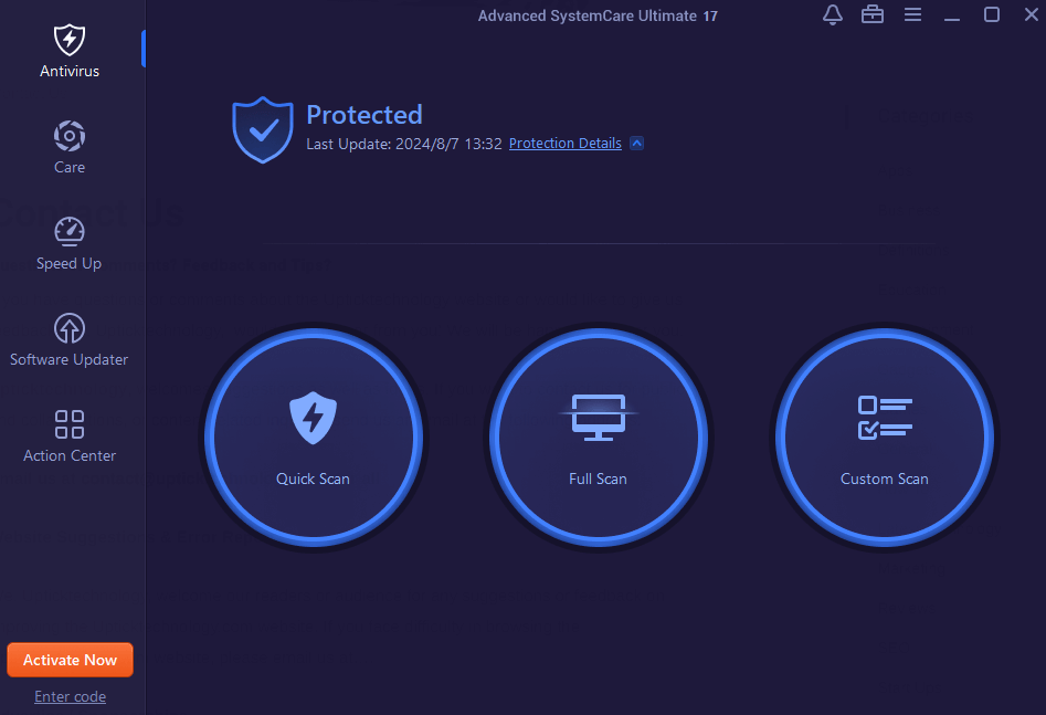 IObit Advanced SystemCare Ultimate 17 Key (1 Year / 1 PC) screenshot 1