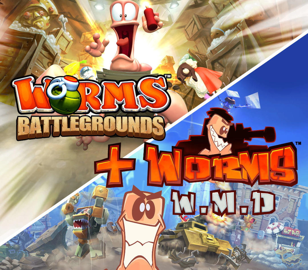 Worms: Battlegrounds + Worms W.M.D AR XBOX One / Xbox Series X|S CD Key cover art