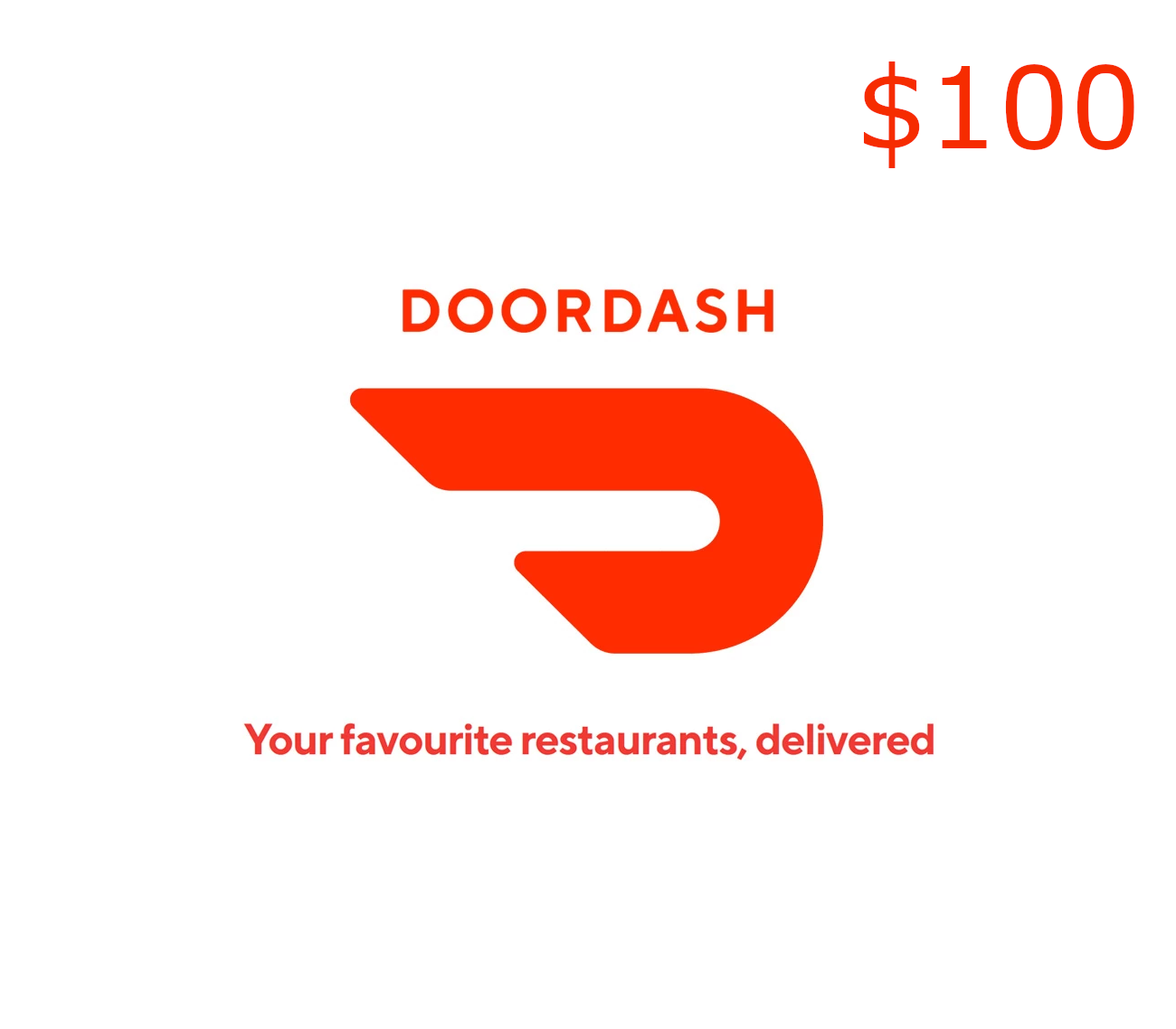Carátula de DoorDash $100 Gift Card US