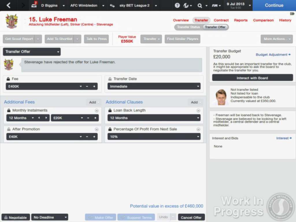Football Manager 2014 RoW PC Steam CD Key screenshot 4