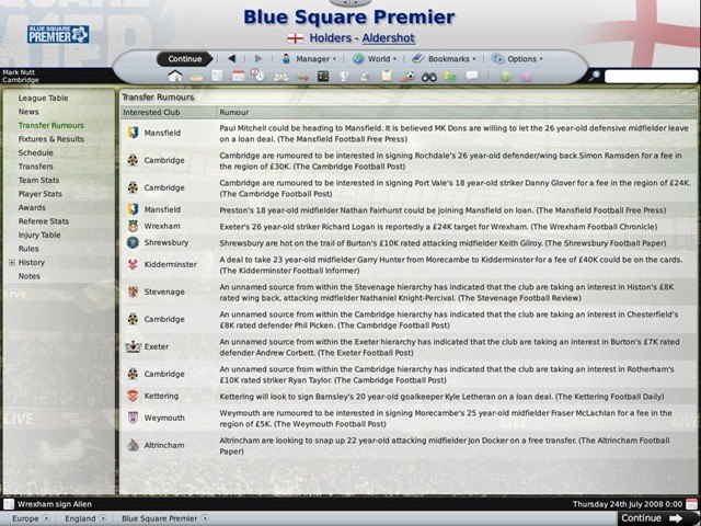 Football Manager 2009 PC Steam CD Key screenshot 1