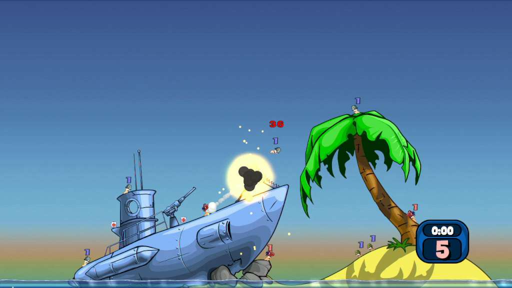 Worms Reloaded - Retro Pack DLC EU Steam CD Key screenshot 2