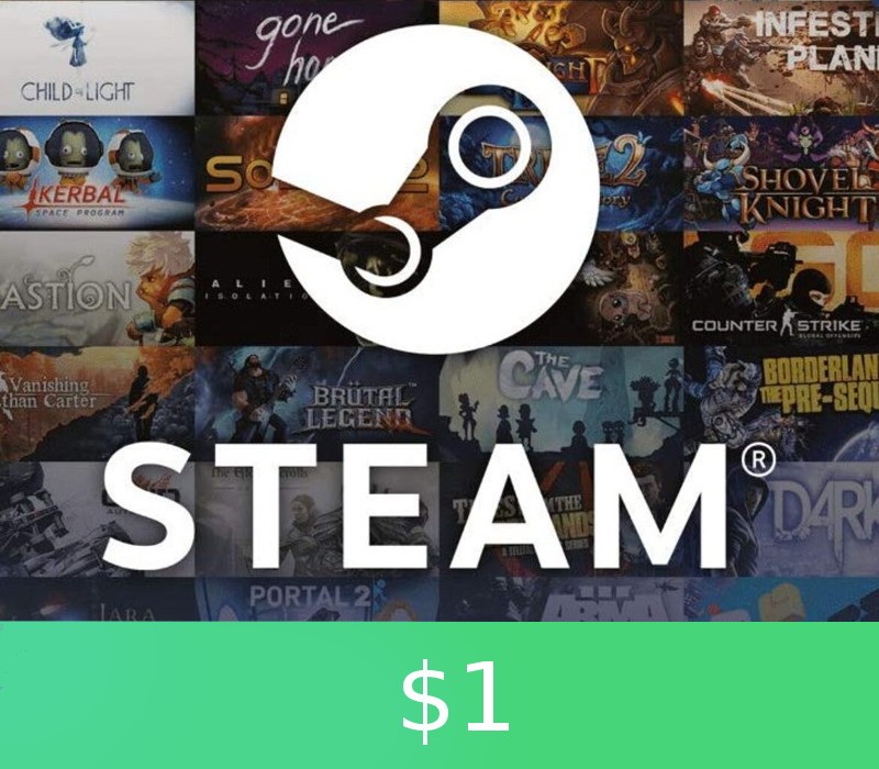 Steam Gift Card $1 Global Activation Code cover art