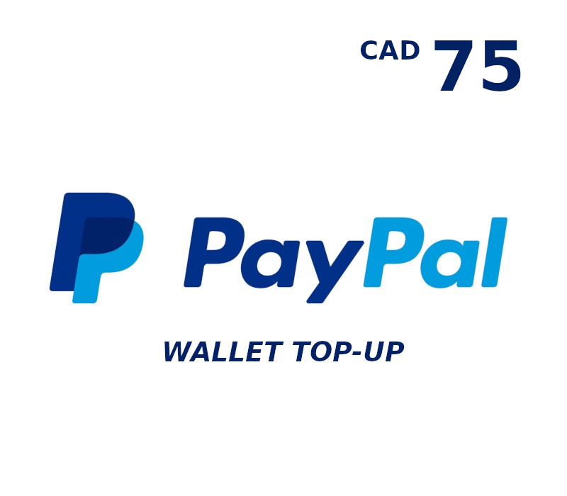 PayPal Wallet 75 CAD Top Up CA cover art