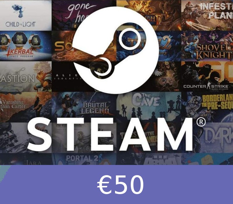 Steam Gift Card €50 EU Activation Code cover art