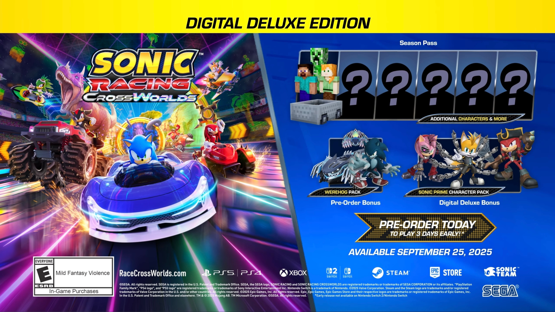 Screenshot 1 di Sonic Racing: CrossWorlds Deluxe Edition PC Steam CD Key
