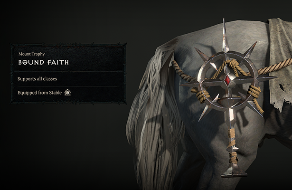 Diablo IV - Bound Faith Mount Trophy DLC US Battle.net CD Key screenshot 1