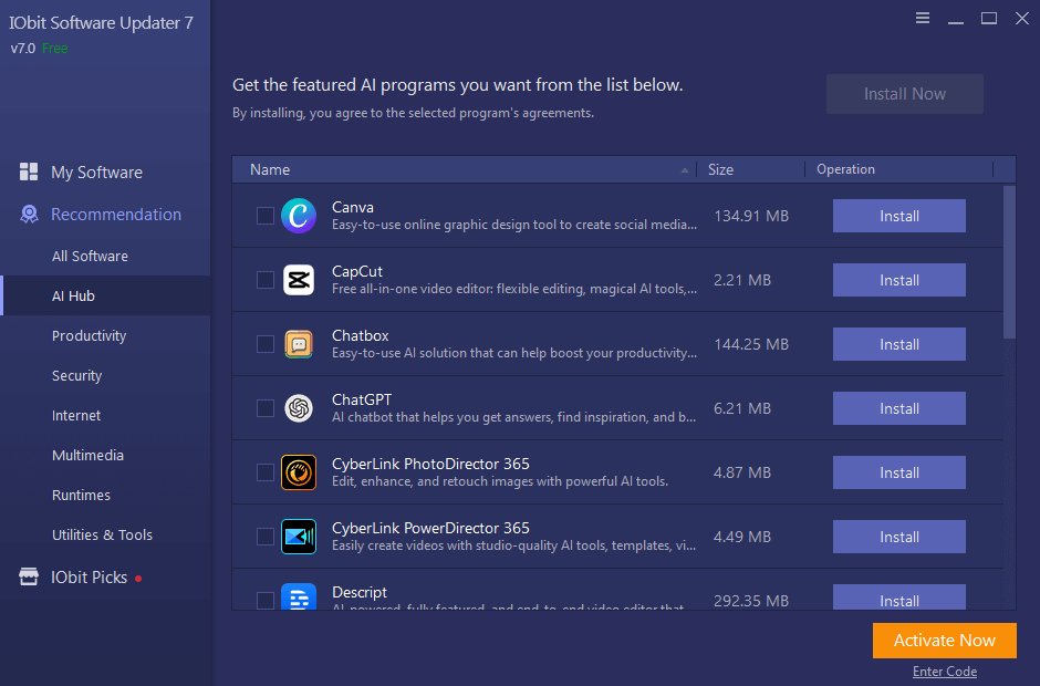 IObit Software Updater 7 Pro Key (1 Year / 3 PCs) screenshot 2