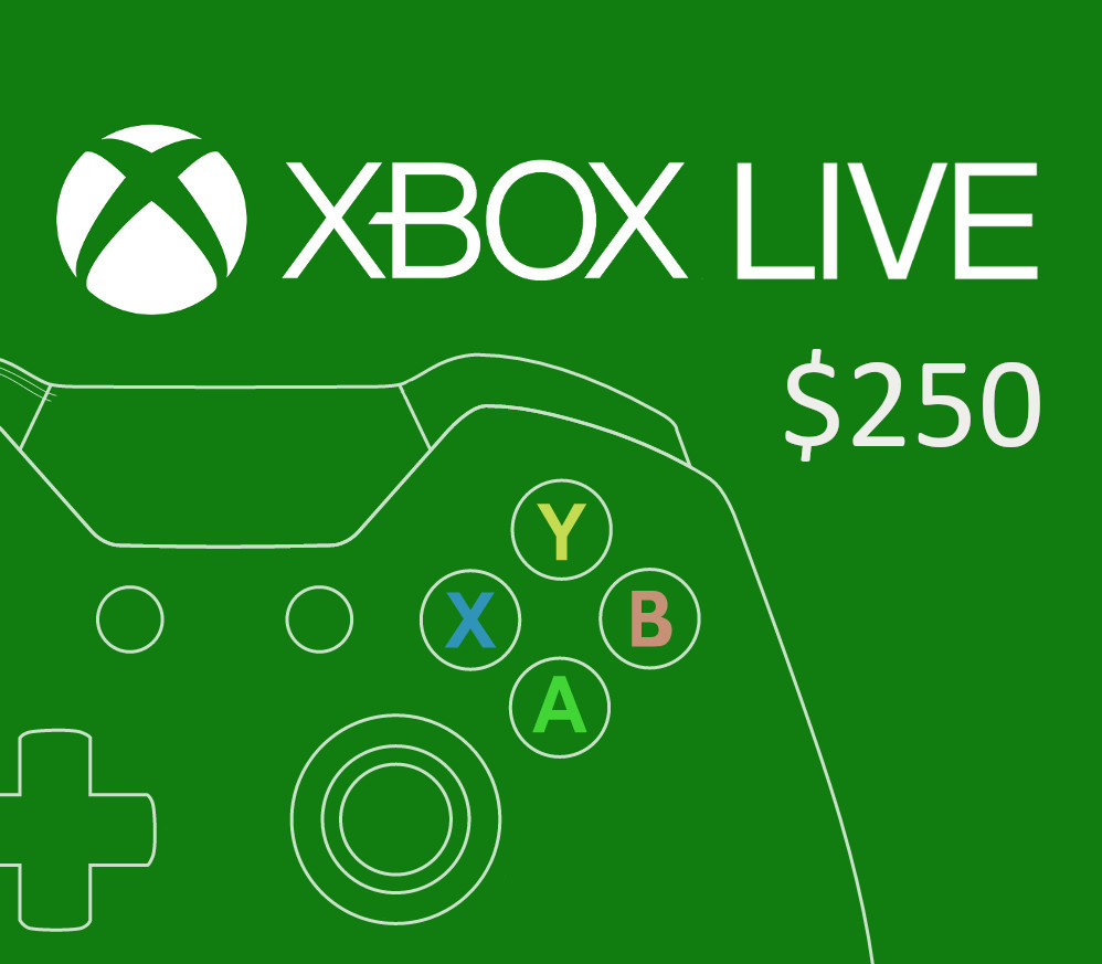 XBOX Live $250 Prepaid Card US cover art