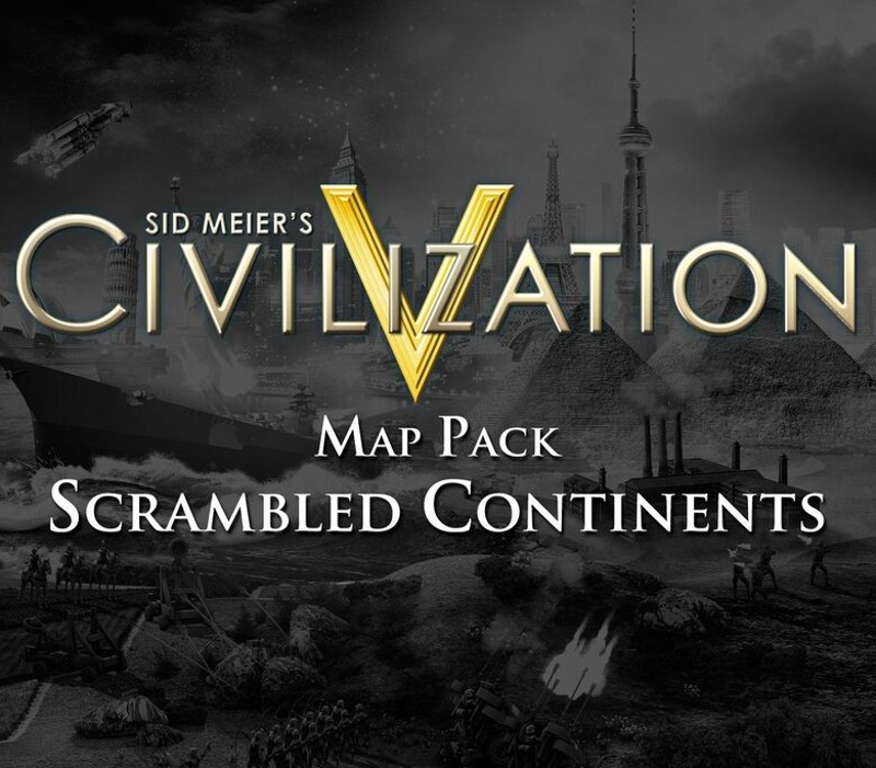 Sid Meier's Civilization V - Scrambled Continents Map Pack DLC Steam CD Key cover art