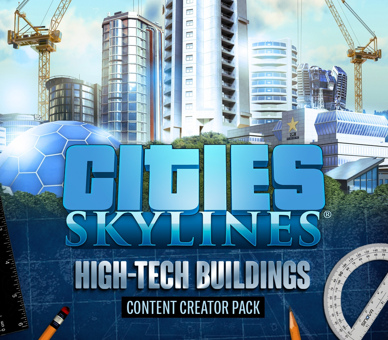Cities: Skylines - Content Creator Pack: High-Tech Buildings DLC Steam CD Key cover art