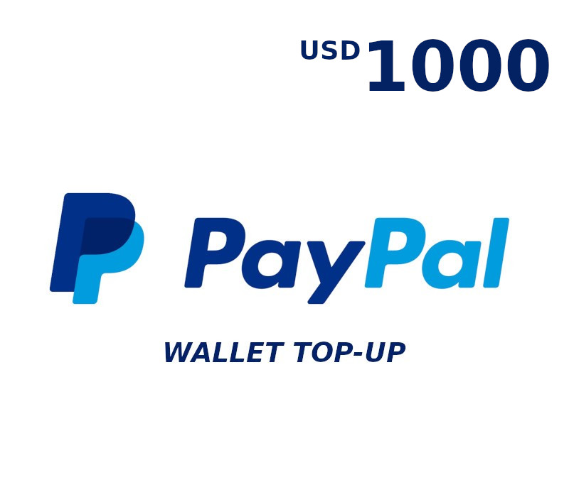 PayPal Wallet 1000 USD Top Up US cover art