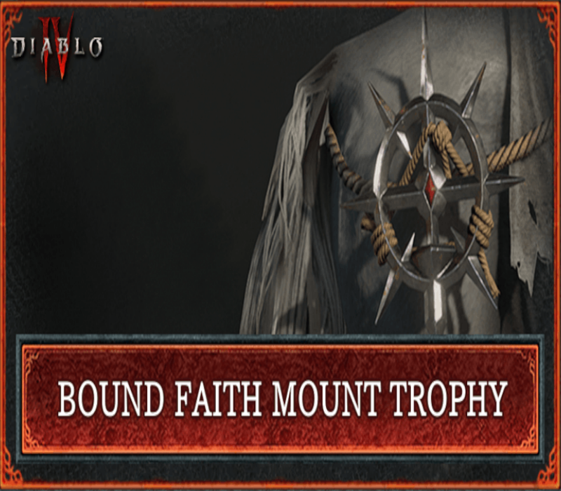 Diablo IV - Bound Faith Mount Trophy DLC US Battle.net CD Key cover art