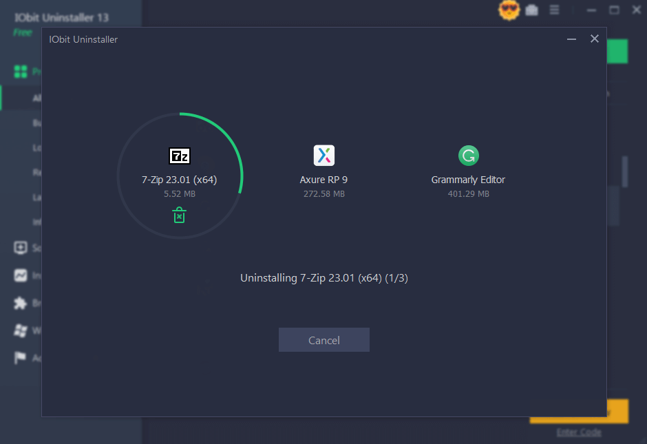 IObit Uninstaller 15 Pro Key (1 Month / 1 PC) screenshot 1