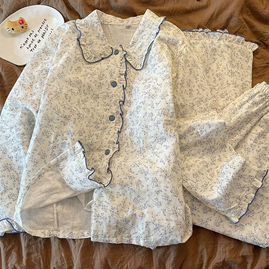 Women's Floral Girl Cloud Cotton Pajamas