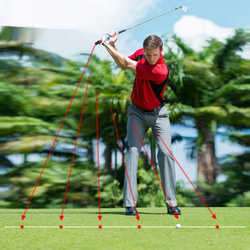 Golf Swing Trainer With Adjustable Precision Angle