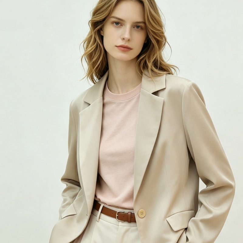 Elegant Commuter Acetate Blazer For Women