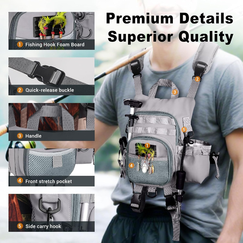 Lightweight Waterproof Fly-fishing Chest Pack Professional-grade