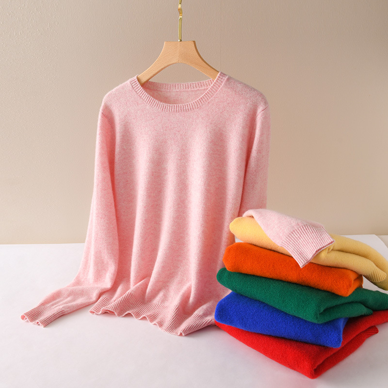 Round-neck Long-sleeve Knitted Pullover Base Layer