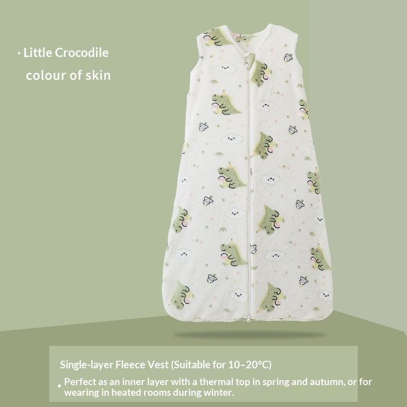 Fleece-lined Newborn One-piece Vest Sleeveless Unisex
