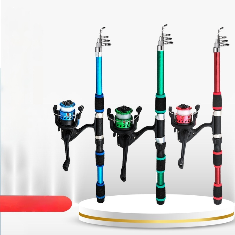 Childrens Telescopic Lure Fishing Rod Short-Section Sea Fishing Rod Set