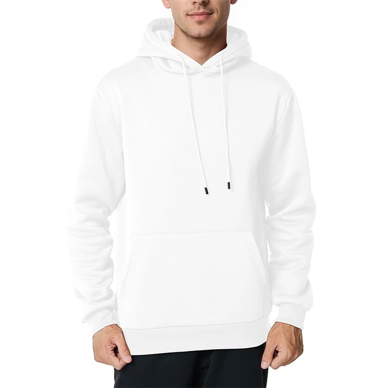 Men's Autumnwinter Fleece-lined Hooded Jacket