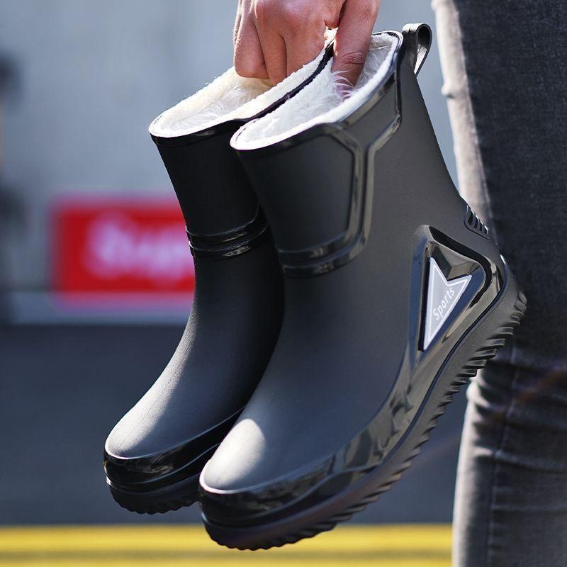 Rubber Boots Kitchen Anti-slip Working Woolen Cotton Warm