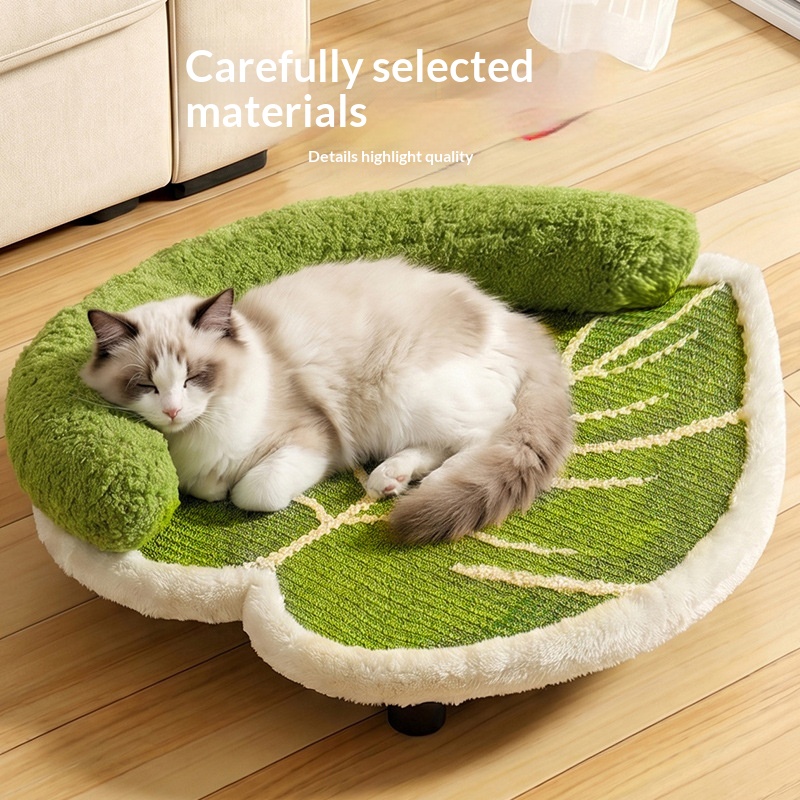 Sisal Cat Scratching Pad Sofa - Durable Claw Grinder Bed for Small Dogs and Cats - Breathable Summer Pet Furniture