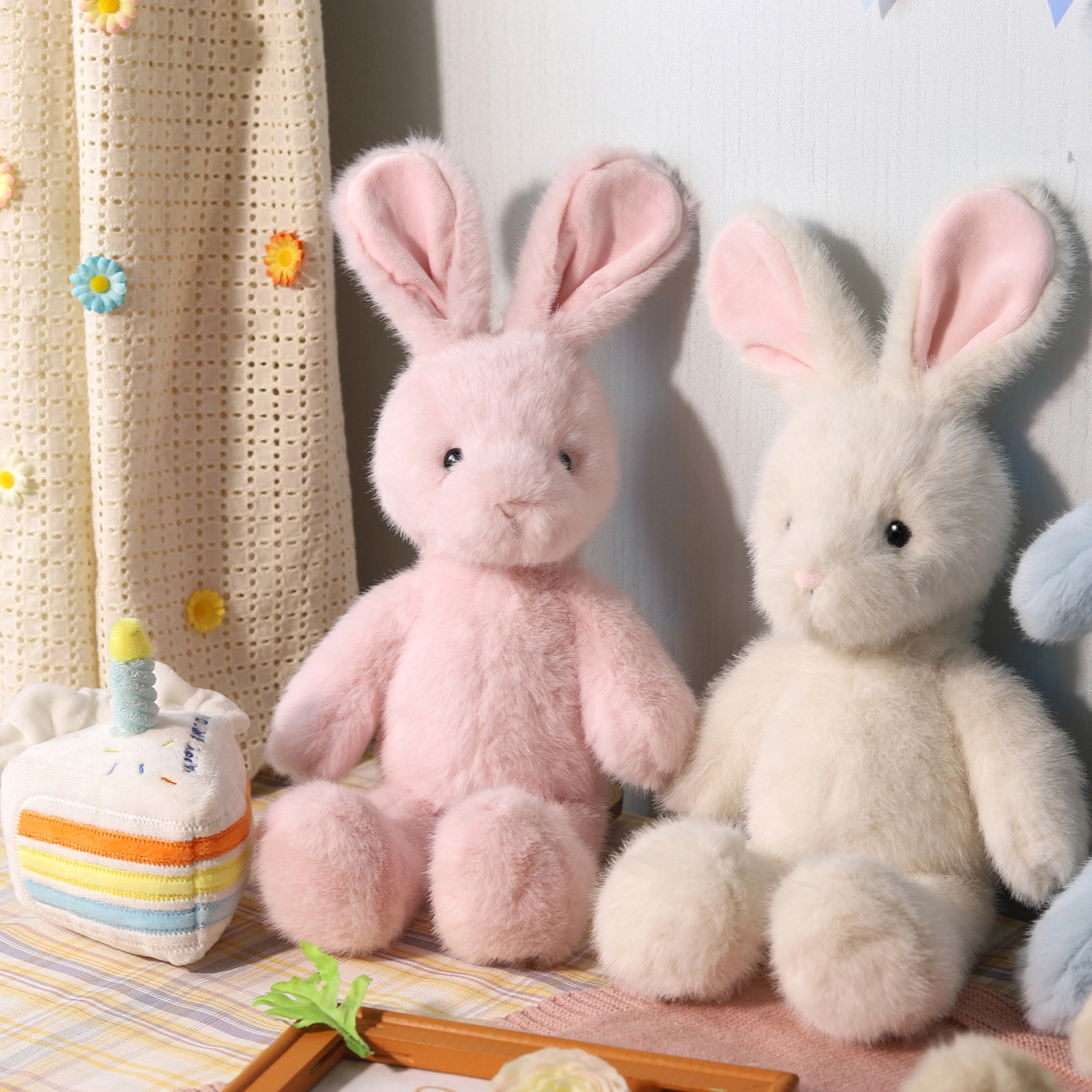 Soft Plush Rabbit Stuffed Animal - Cute Bunny Doll For Baby Soothing Sleep Comfort - Wedding Birthday Party Gift