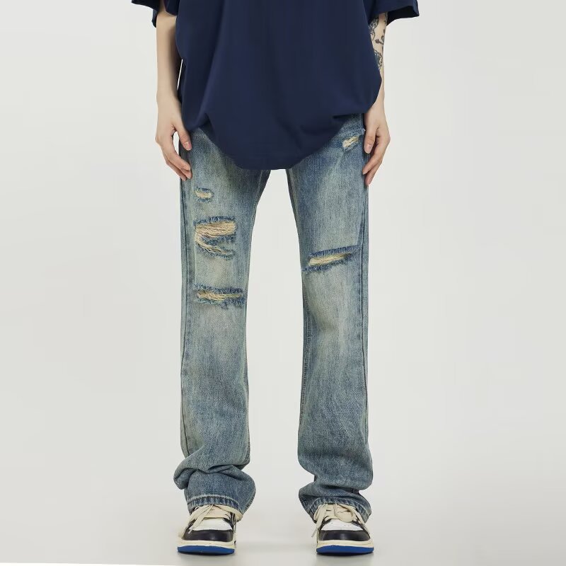 Tide Brand High Street Hole Slimming Pants