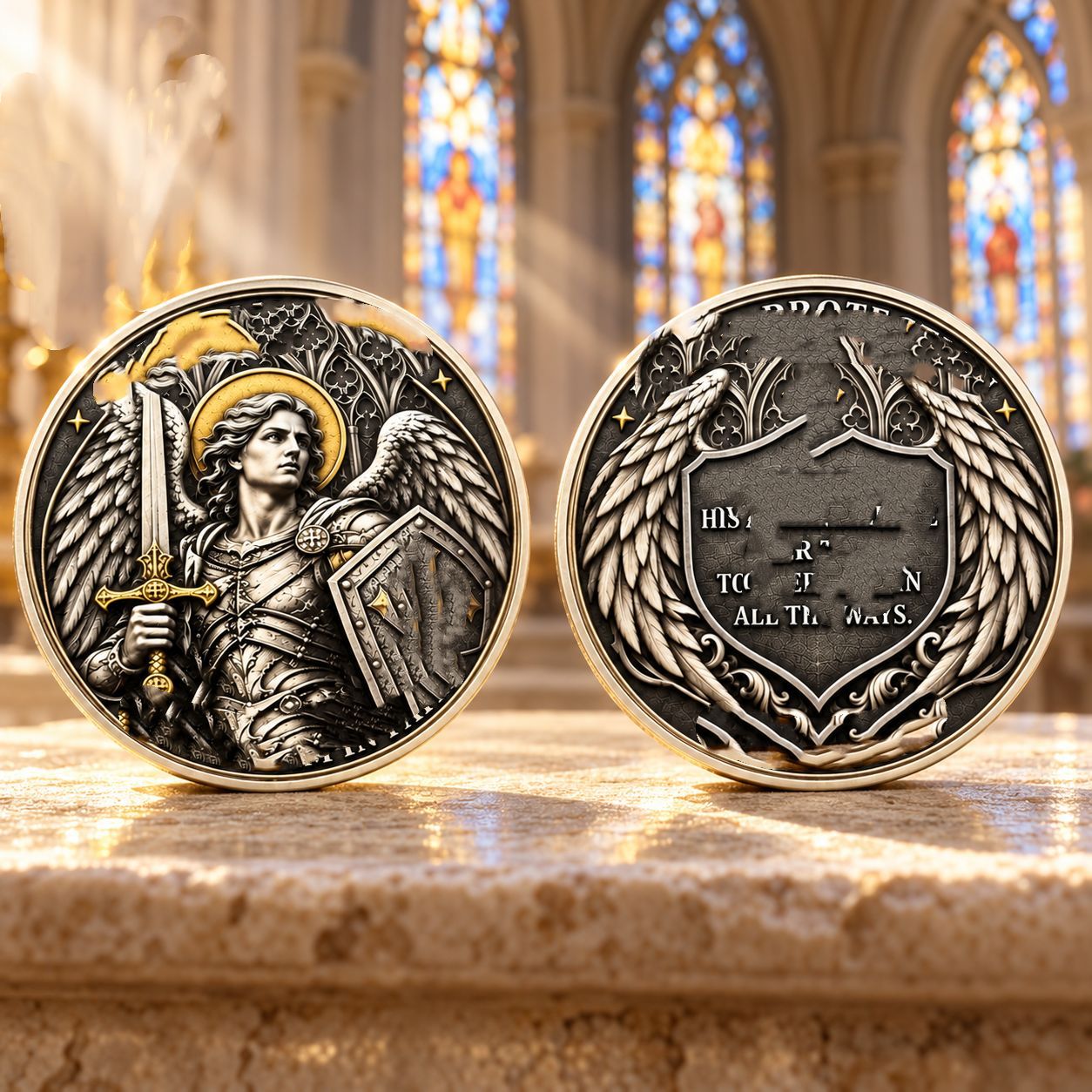 Blessing Good Luck Metal Crafts Relief Commemorative Coin