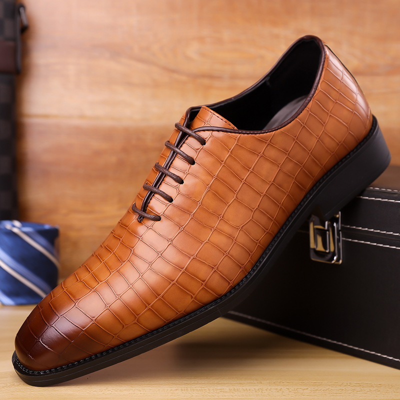 All-matching Lace-up British Handsome Office Shoes Men