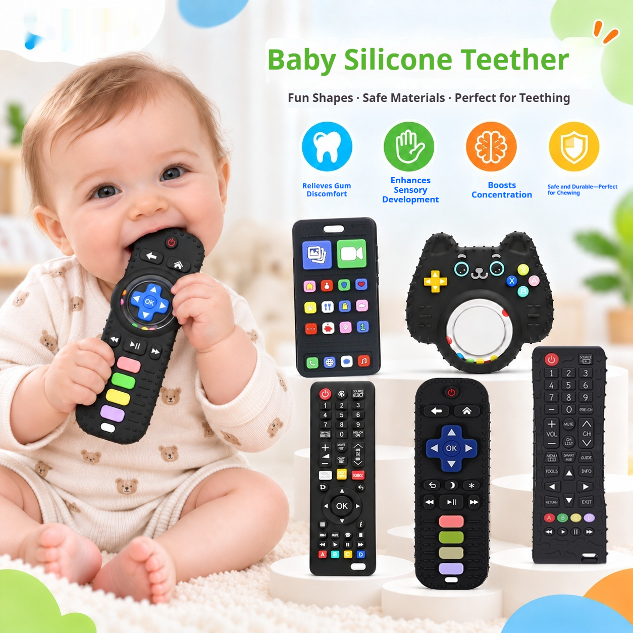 Remote Control Teether Molar Toy