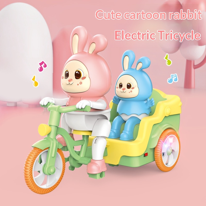 Children's Electric Bunny Tricycle Plastic
