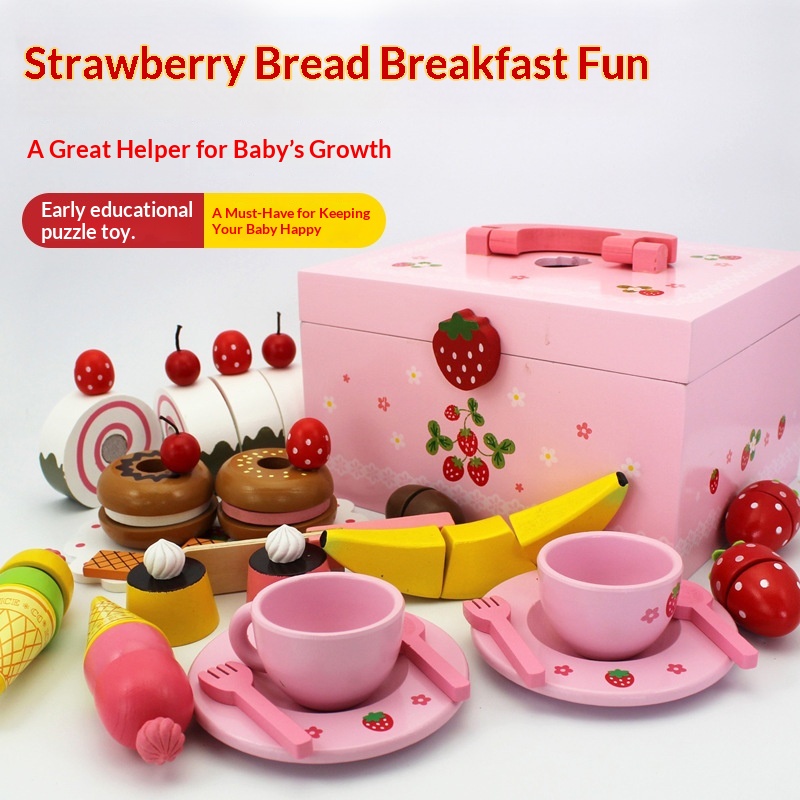 Wooden Sweet Princess Fruit Cake Set Kitchen Toys